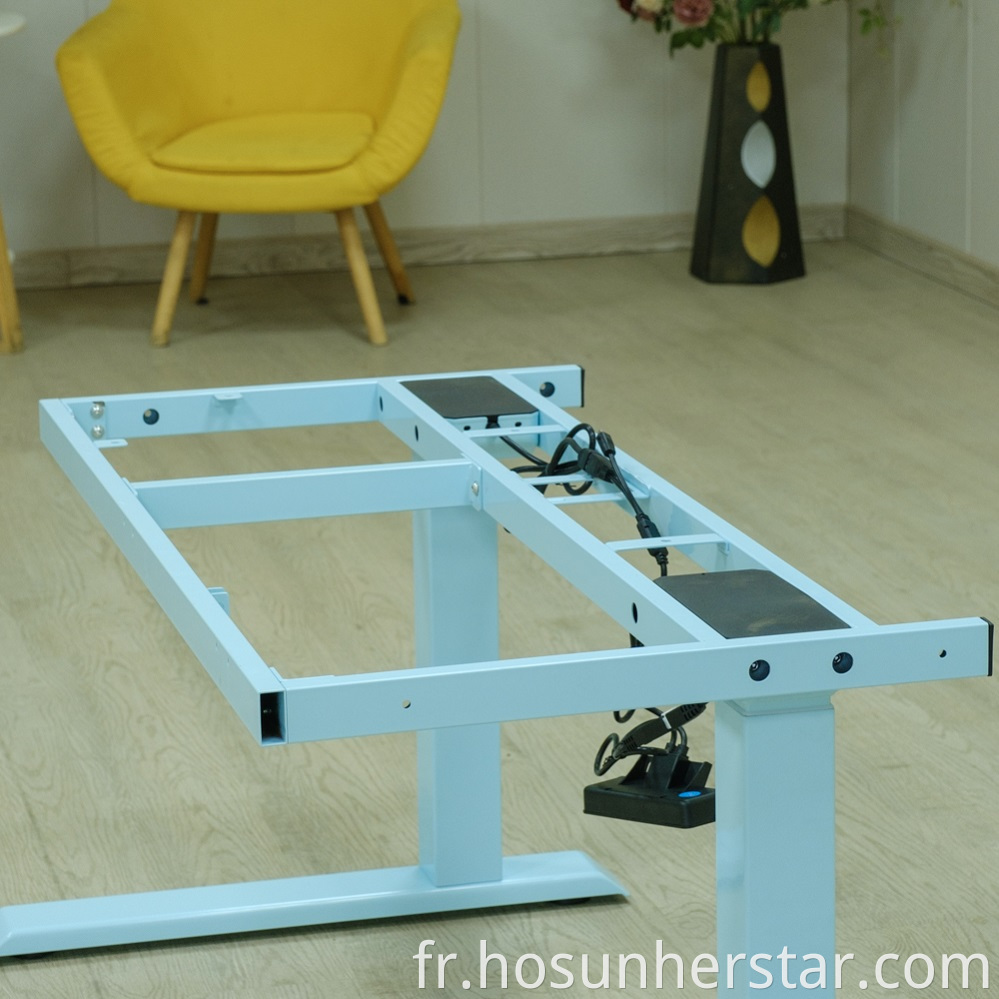 Double motor table frame